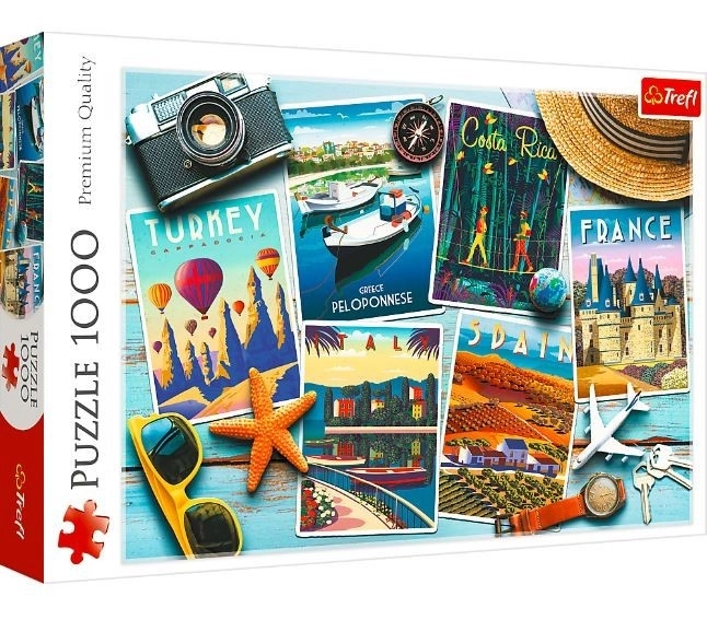 Trefl: puzzle 1000 letné pohľadnice