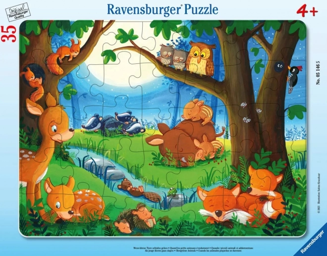 Ravensburger Puzzle Když jdou všichni spát 35 dielikov