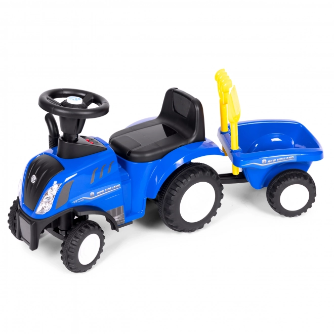 Detský traktor na vozenie s prívesom, interaktívnym volantom a zvukmi