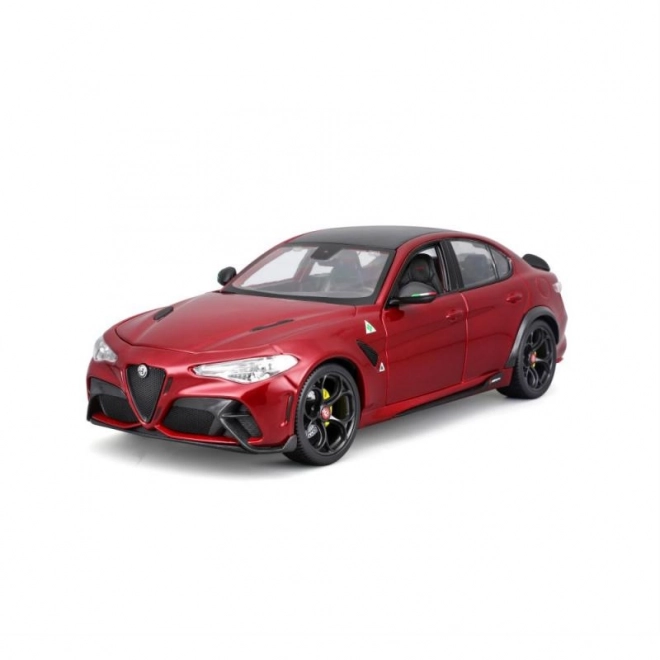 Model Bburago Alfa Romeo Giulia GTAm v červenej metalíze