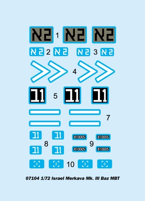 Model izraelský tank Merkava Mk. III Baz MBT
