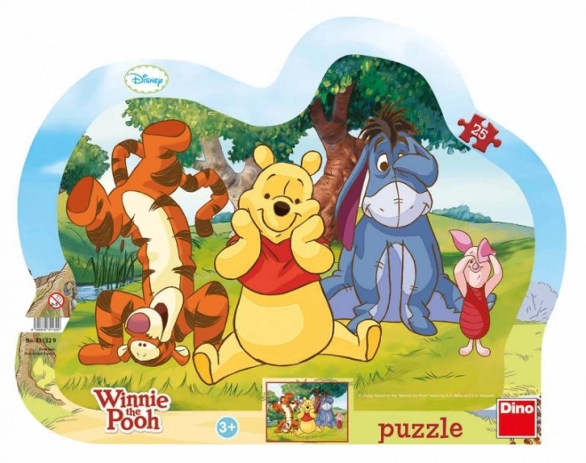 Detské puzzle schovávačka s Mackom Pu