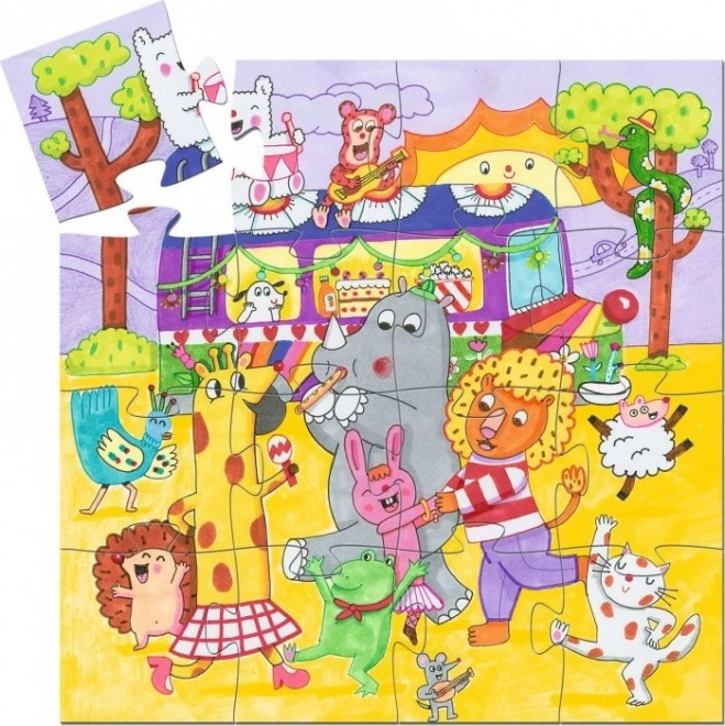Djeco puzzle dúhový autobus