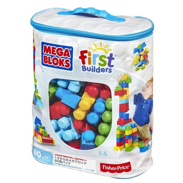 Mega Bloks First Builders kocky v plastovom vrecku 80 ks