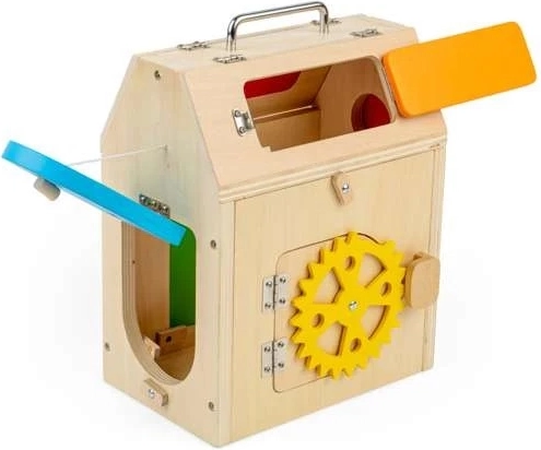 Bigjigs Toys Aktivita tabuľa Domček pre deti