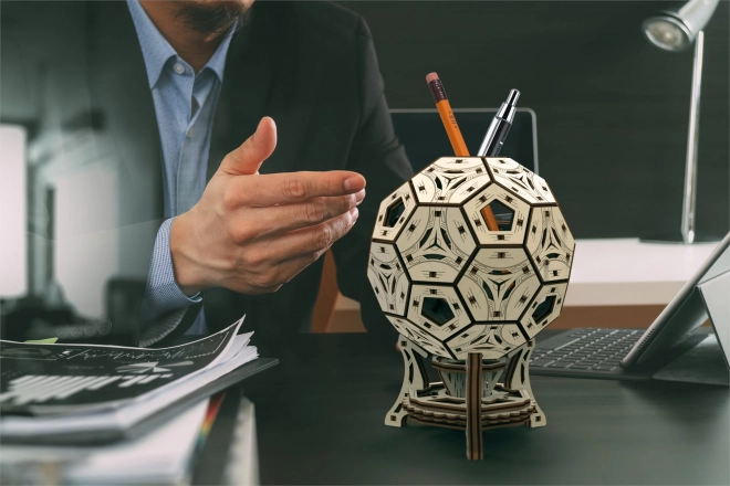 Drevené 3D Puzzle Multifunkčný Organizér - Futbalová Lopta