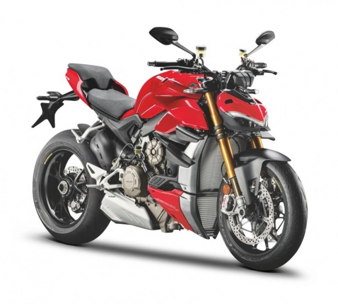 Model motocykla Ducati Super Naked V4 s podstavcom