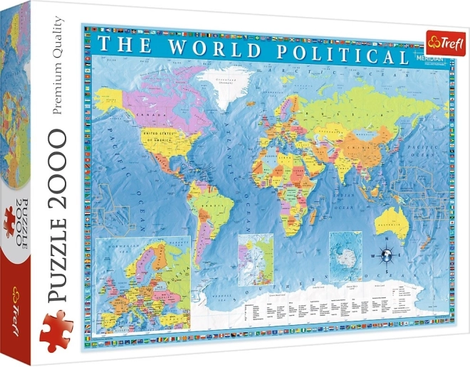 Puzzle 2000 dielikov – politická mapa sveta