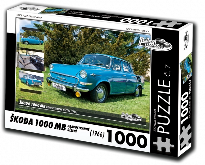 Retro Autá Puzzle Škoda 1000MB Pravostranné Riadenie