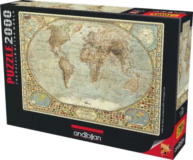 Puzzle Mapa sveta 2000 dielikov