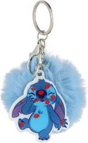 Prívesok na kľúče Stitch s bambuľou