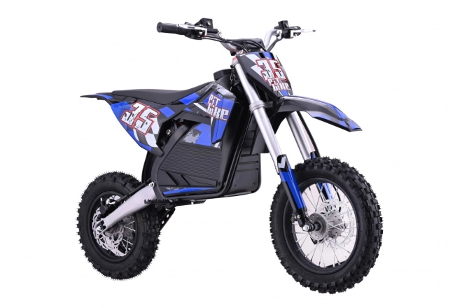 Modrý elektrický pit bike