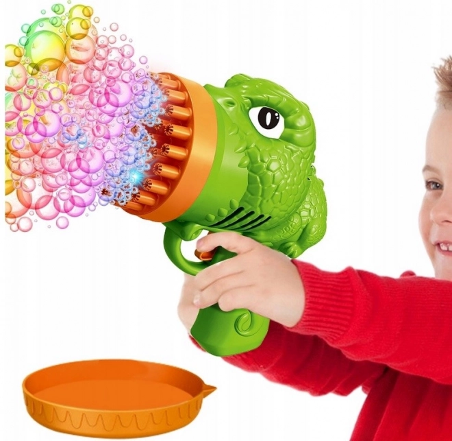 Pištoľ na mydlové bubliny Dino