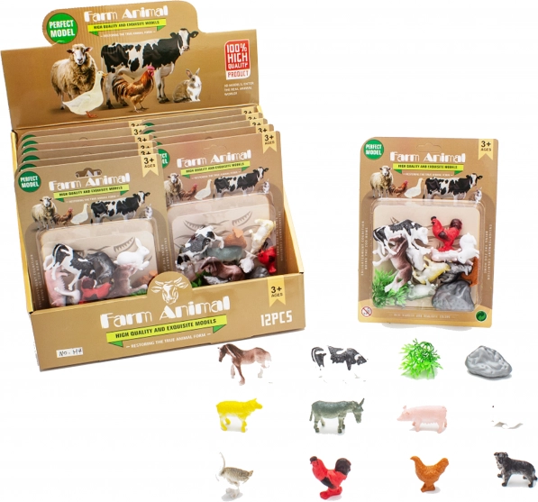 Set figúrok Zvieratká z farmy 12 ks