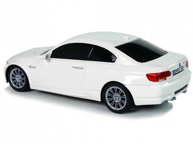 Zábavná zátvorka auto na diaľkové ovládanie biele BMW M3