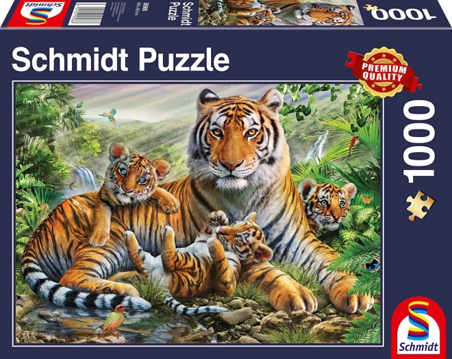 Puzzle Tigre a mláďatá 1000 dielikov