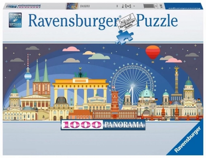 Panoramatické puzzle Berlín v noci