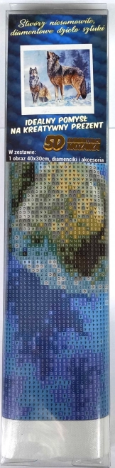 Diamantové maľovanie Vlčie volanie 30x40cm