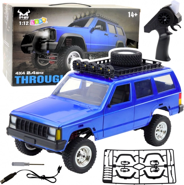 Závodné auto RC 4x4 MN78 modré 1:12