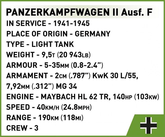 Kocky tank Panzerkampfwagen II