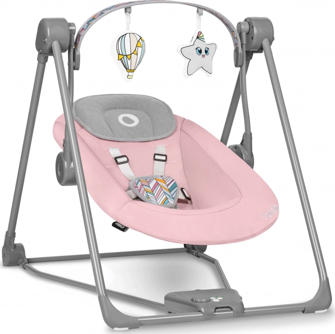 Lionelo Detské hojdacie kresielko Otto Pink – Baby Ružová