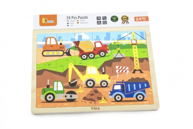 Drevené puzzle - Stavebný motív