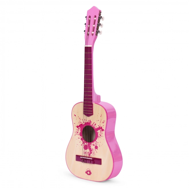 Detská gitara ružová veľká - 6 strún ECOTOYS