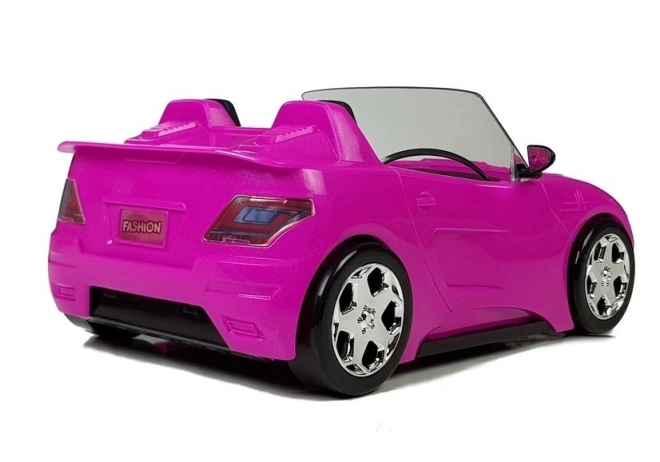 Ružové auto pre bábiky kabriolet