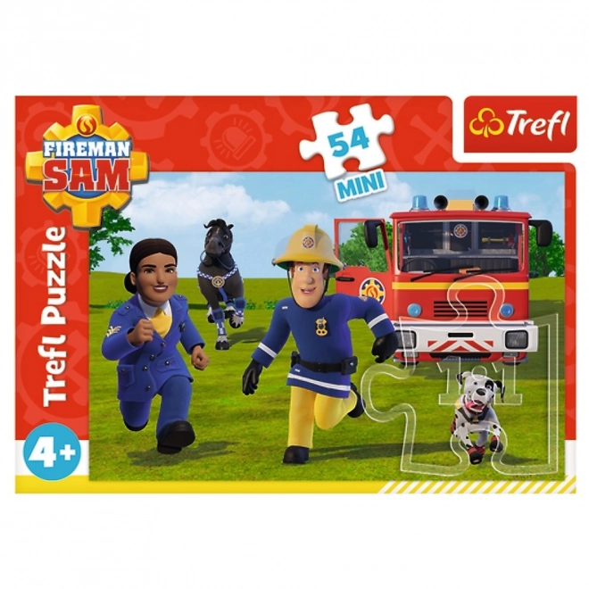 Mini puzzle 54 dielikov - Požiarnik Sam v pohotovosti