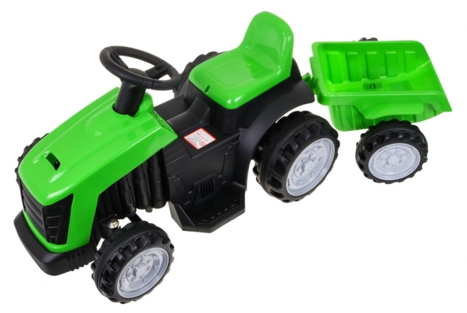 Zelený traktor s prívesom – zelený