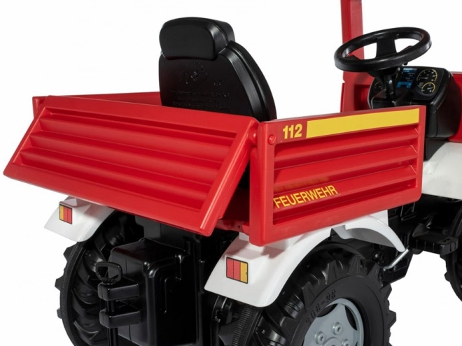 Detský hasičský voz Mercedes Unimog na pedále