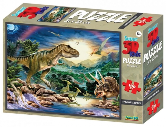 Puzzle Tyrannosaurus 3D s 3D efektom