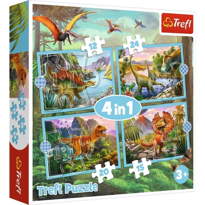 Výnimočné Dinosaure Puzzle 4v1