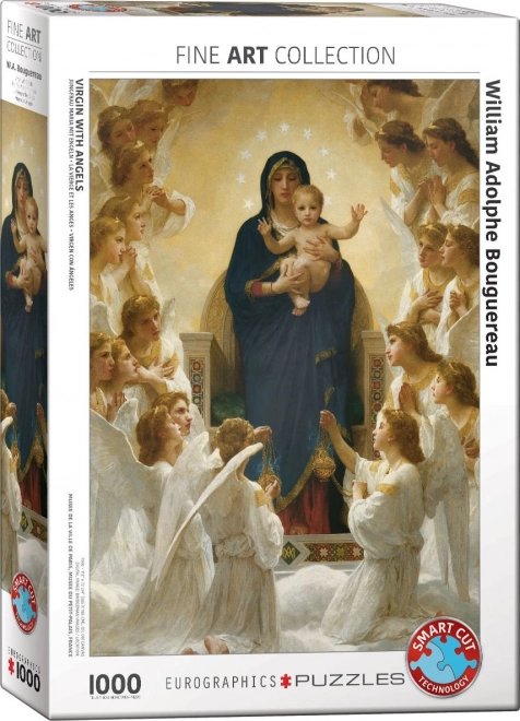Puzzle Panna Mária s anjelmi 1000 dielikov