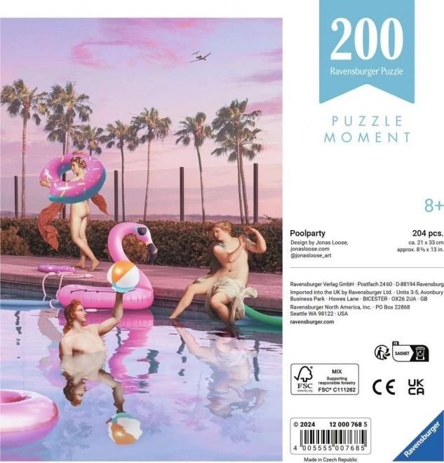 Ravensburger Puzzle Moment: Párty pri Bazéne 200 Dielikov