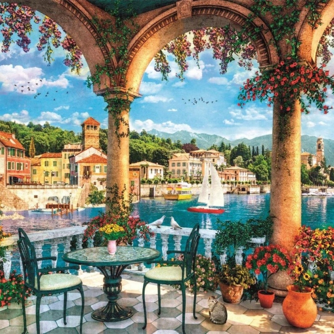 Puzzle Výhľad na Jazero Como 1000 dielikov