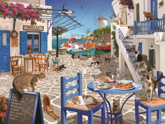 Ravensburger Puzzle Mačky na Mykonose 1500 dielikov