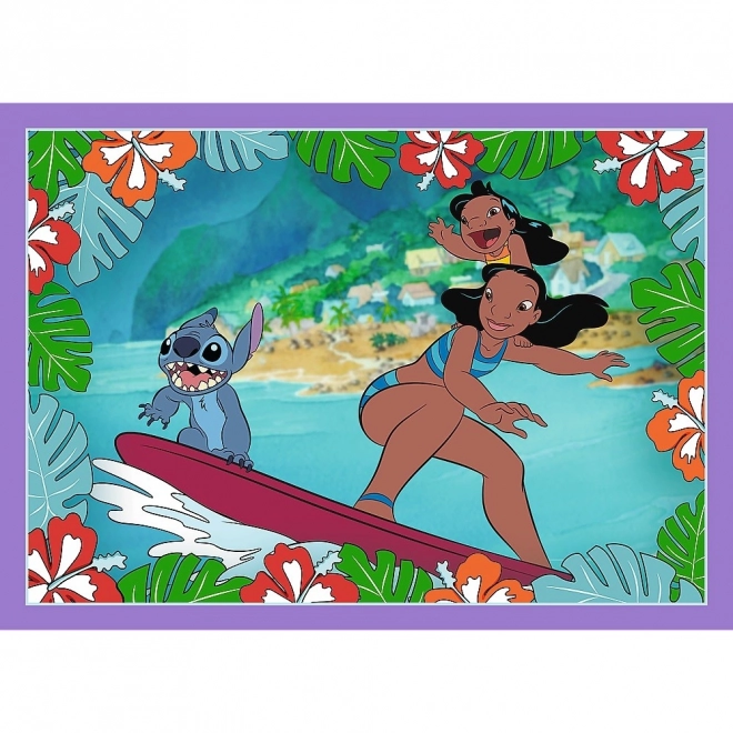 Puzzle Šialený deň s Lilo a Stitch