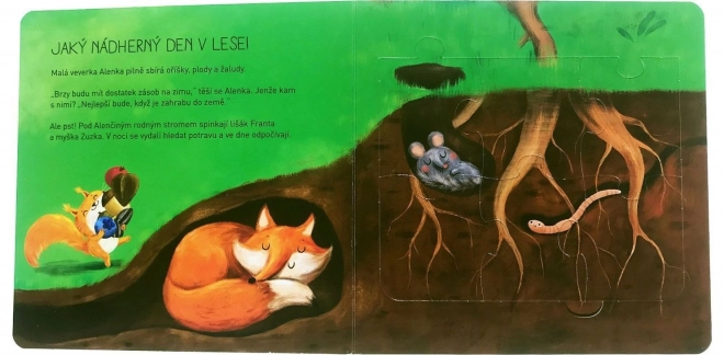 Moja knižka s reťazovým puzzle: Lesné zvieratká