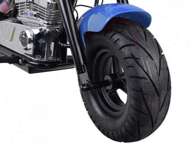 Elektrický chopper motocykl pre deti – Modrá