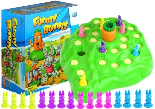 Zábavná rodinná hra Zajace Funny Bunny závod o mrkvu