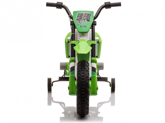Zelená elektrická motorka