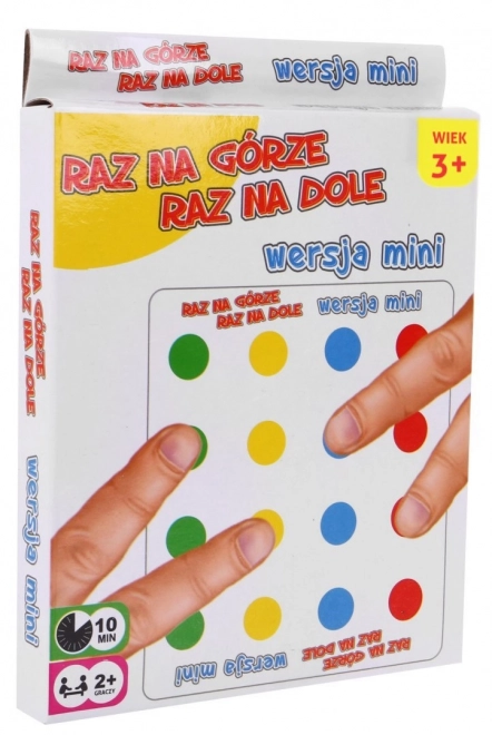 Raz hore raz dole 2v1 pre deti 3+ - Hra zručnosti + Mat s kruhmi + Losovacia tabuľka + Mini verzia na prsty