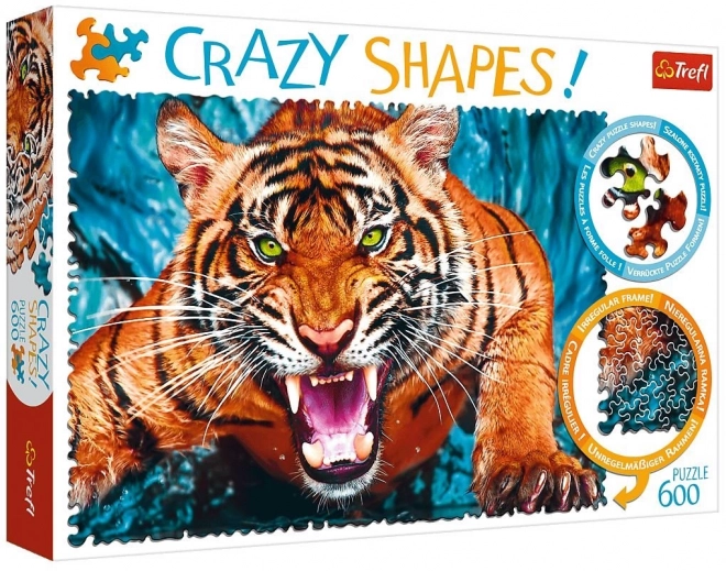 Crazy Shapes puzzle Útok tigra 600 dielikov