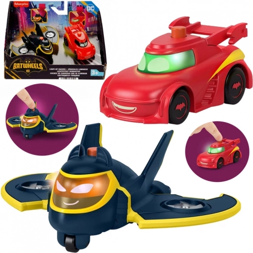 svietiace vozidlá DC Batwheels – sada 2 ks (Redbird a Batwing) 1:55