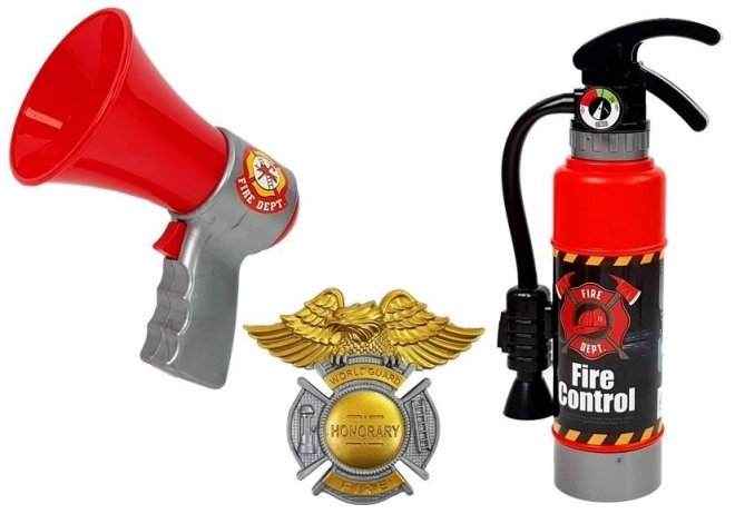 Hasičská sada s batohom, baterkou a megafónom