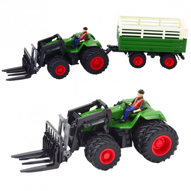 Zábavný RC traktor s prívesom a vidlicami