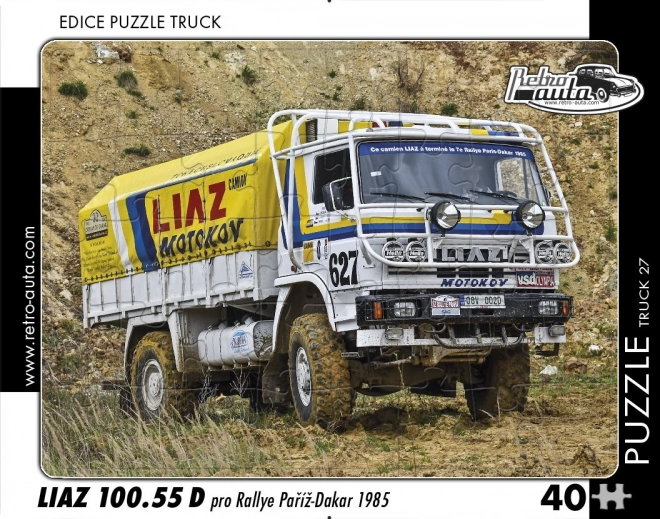 Retro Auta puzzle Kamión Liaz 100.55 D Rallye Paríž-Dakar 1985