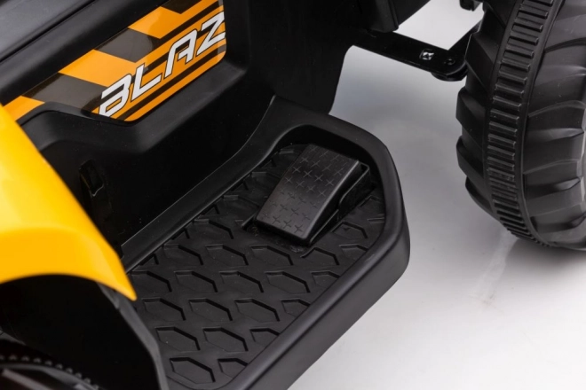 Traktor na akumulátor s lyžicou žltý