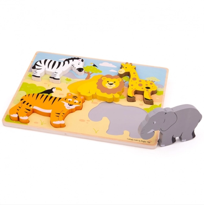 Bigjigs Toys Vkládacie puzzle safari